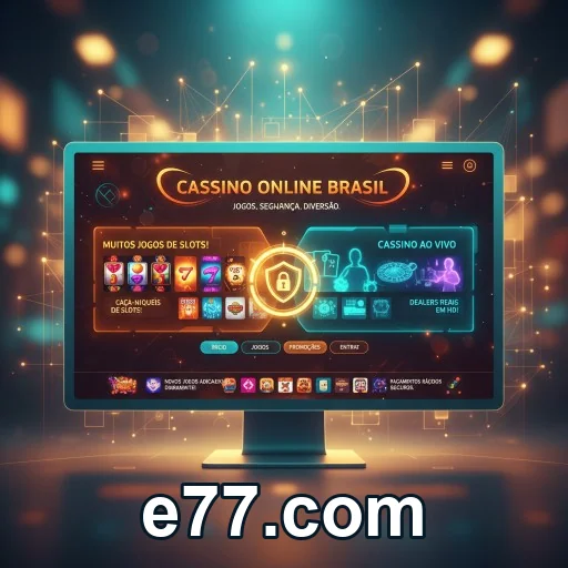 Tela do e77.com no celular com acesso ao site oficial