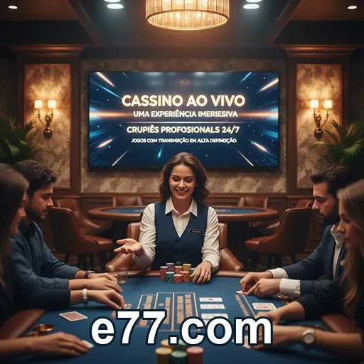 Tela do e77.com em celular com navegação simples